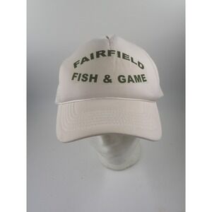 Vtg Fairfield Co Ohio Fish & Game Mesh Back Foam Front Trucker Hat Snapback
